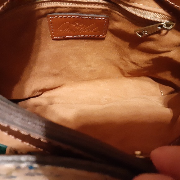 Patricia Nash Floral Leather Satchel/Should Bag - Picture 9 of 16